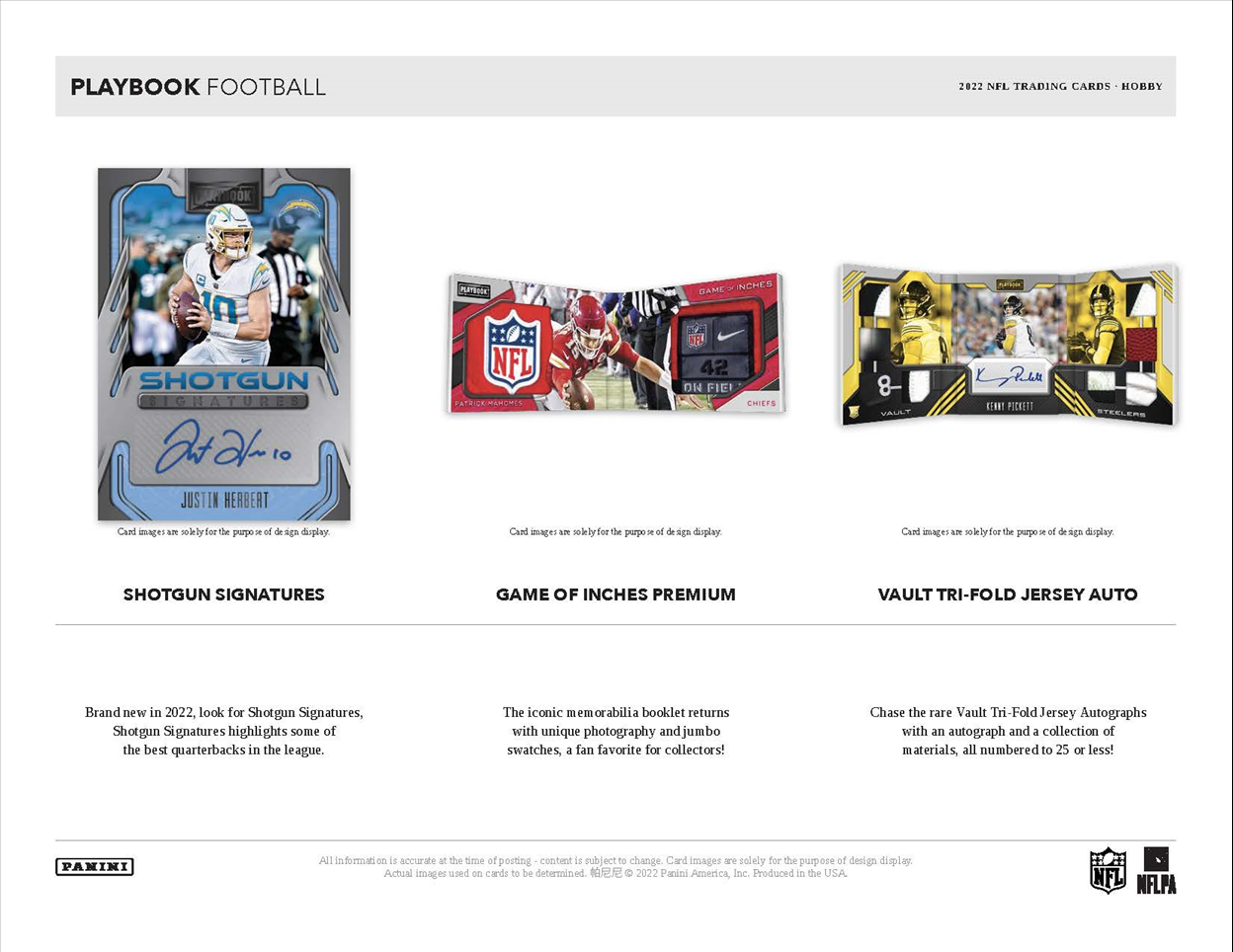 2022 Panini Playbook Football Hobby Box