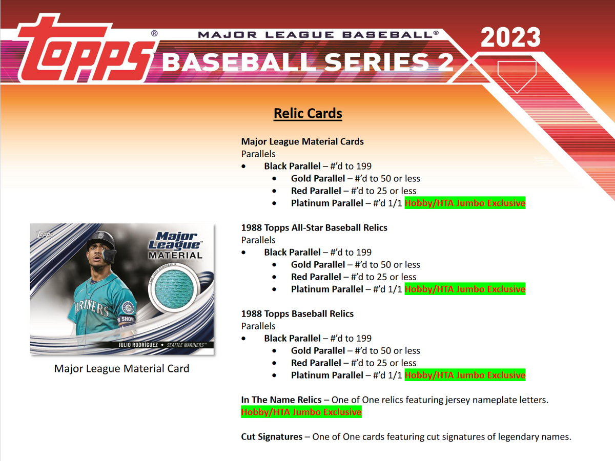 2023 Topps Series 2 Baseball Jumbo Box