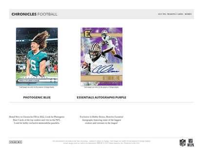 2022 Panini Chronicles Football Hobby 12 Box Case