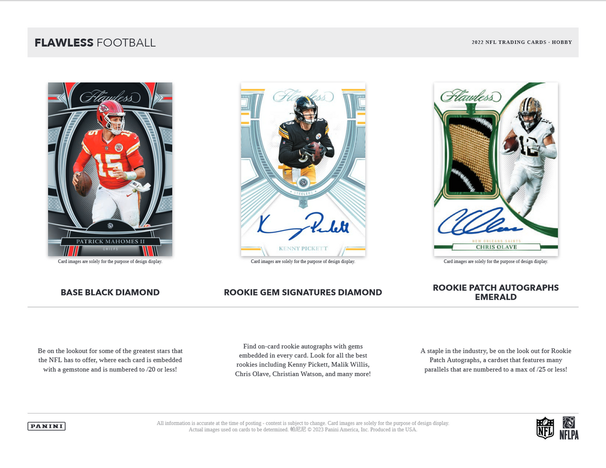 2022 Panini Flawless Football Hobby 2 Box Case