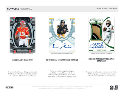 2022 Panini Flawless Football Hobby 2 Box Case
