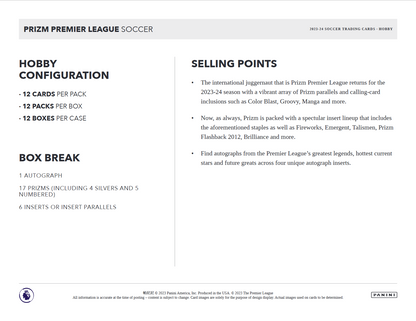 2023-24 Panini Prizm Premier League Soccer Hobby Box