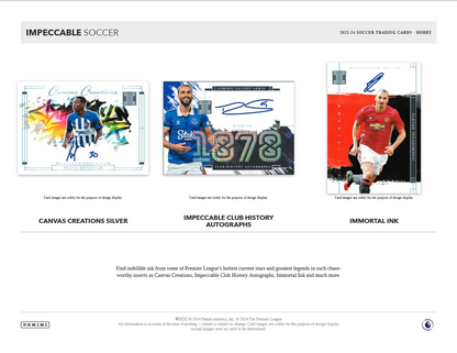 2023-24 Panini Impeccable Soccer Hobby 3 Box Case